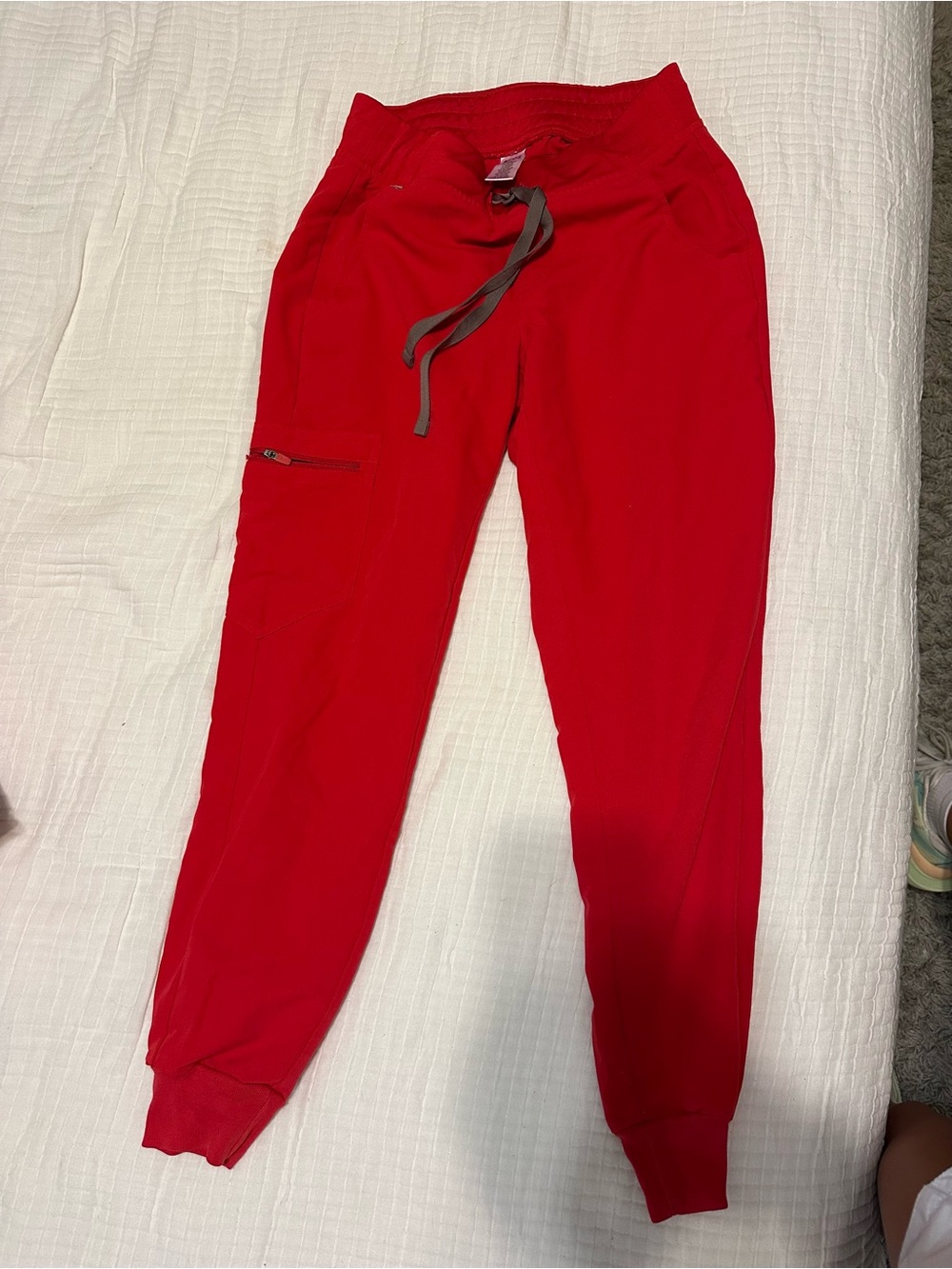 Red FIGS Zamora joggers